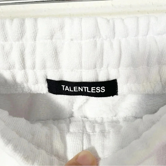New! TALENTLESS Women’s Premium Heavyweight White Sweatpants Size XL - Picture 7 of 15